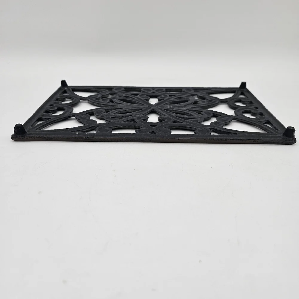 Rectangular Trivit With Detailed Pattern.